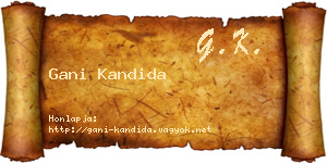 Gani Kandida névjegykártya